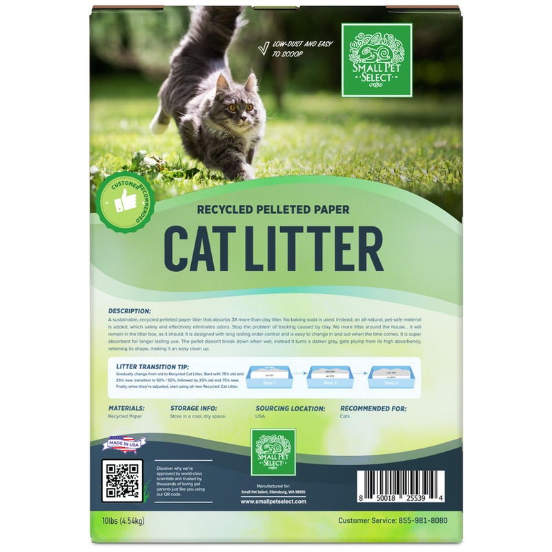 Small Pet Select-Recycled Pelleted Paper Cat Litter 10lb - Image 3